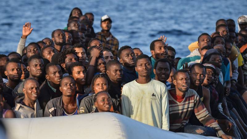Boat refugees from Africa | image source: AFP EU's migration problems
